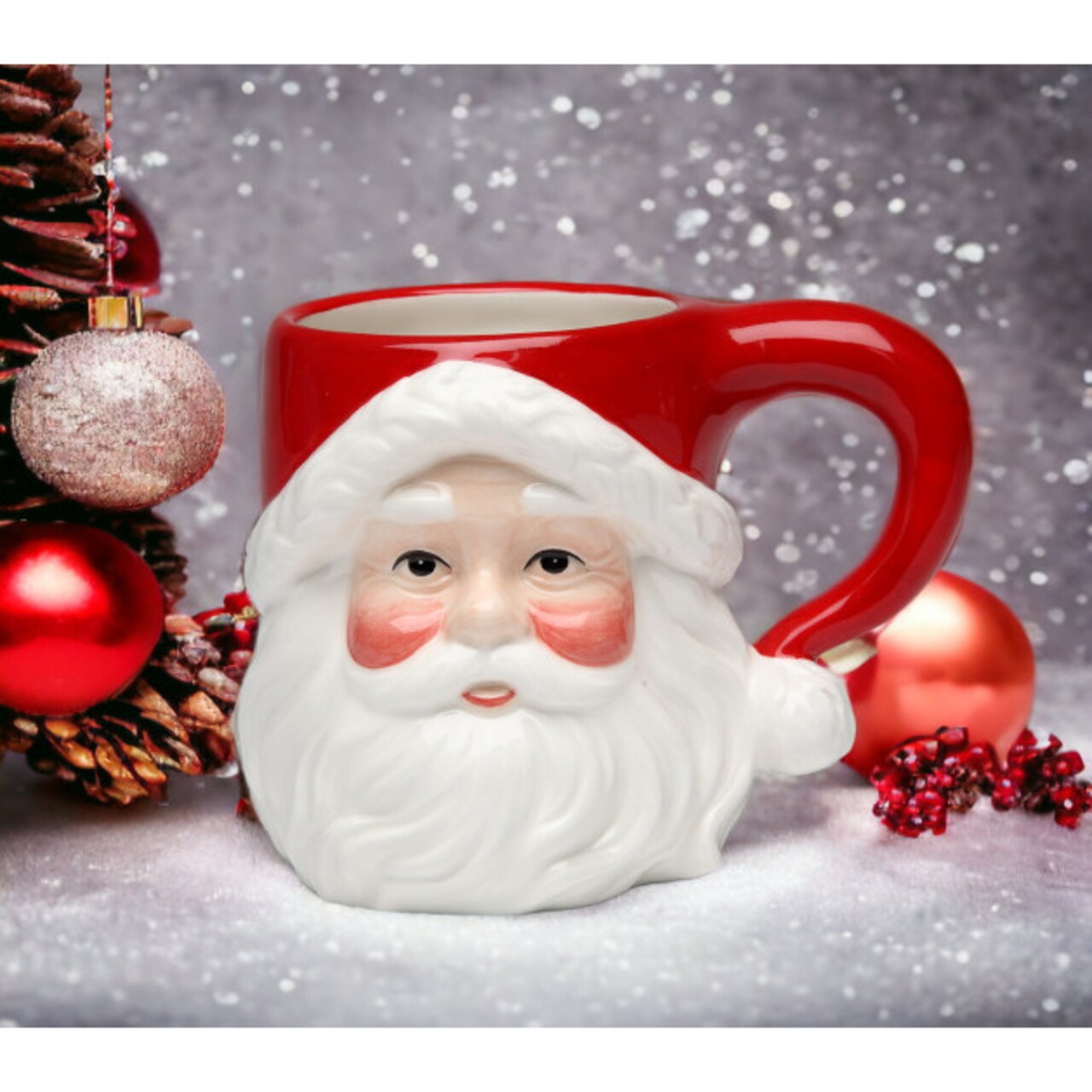 Christmas Holiday Santa Mugs ( Set Of 4 ) Coffee Mug Gift Idea For Any Occasion